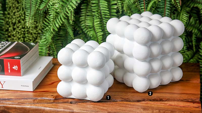 Cubos decorativos brancos Cubo decorativo branco